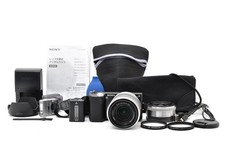 Sony NEX-5D Double Lens Kit 18-55mm 16mm Black Excellent Condition JPN Menu Only