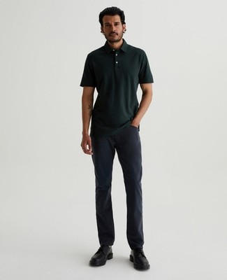 AG Tellis Modern Slim Fit Twill Pants Men's 36x34 Melange Smoke Zip/Button