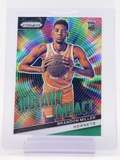 BRANDON MILLER 2023-24 PANINI PRIZM INSTANT IMPACT ROOKIE GREEN #4 HORNETS Q1022