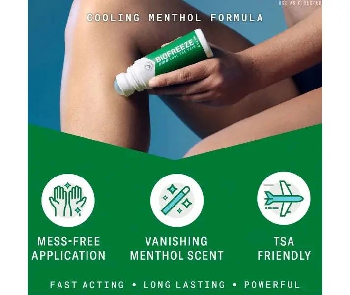 Biofreeze Roll-On Pain-Relieving Gel 3 FL OZ, Colorless Topical Pain 2 PACK - Image 3 of 3