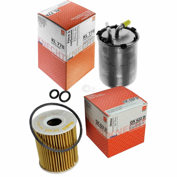 Mahle / Knecht Set Filterpaket Kraftstofffilter KL 778 ÖLfilter OX 422D-image