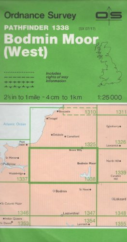 Pathfinder Maps: Bodmin Moor (West) Shee... by Ordnance Survey Sheet map, folded - Picture 1 of 2