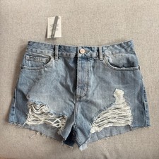 ASOS Denim Distressed Cut Off Jean Shorts Size US 8 NWT