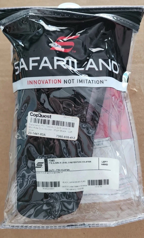 Safariland 7360 ALS/SLS Glock 17 22 47 Level III Retention Holster - Left - Image 2 of 2