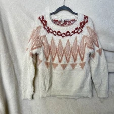 Lauren Conrad Mohair Fuzzy Texture Aztec Sweater Small