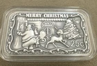 RARE Postal Express Mint "Merry Christmas" 2 Oz .99 Silver Art Bar