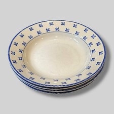 Dessina Stoneware Blue Floral Rim Bowls Set of 4 | Gently Used