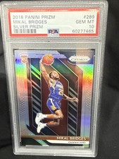 2018-19 Panini Prizm NBA Mikal Bridges Silver Prizm Rookie Card RC #289 PSA 10