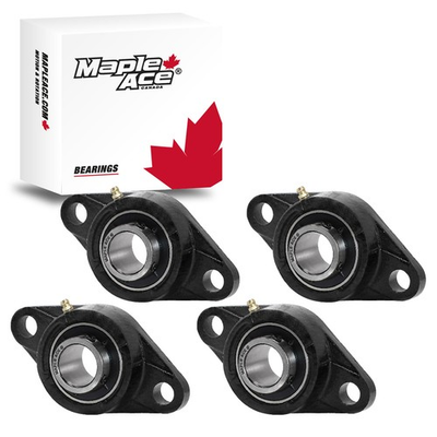 #ad #ad UCFL204 12 Flange Bearing 3 4quot; Bore Oval 2 Bolt Self Aligning Solid Base Qty 4 $25.89