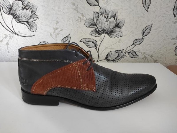Men Melvin & Hamilton Boots Navy Leather 44