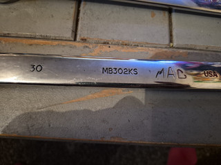 Knuckle Saver 30mm Metric Combination Wrench MB302KS Non Ratcheting Chrome