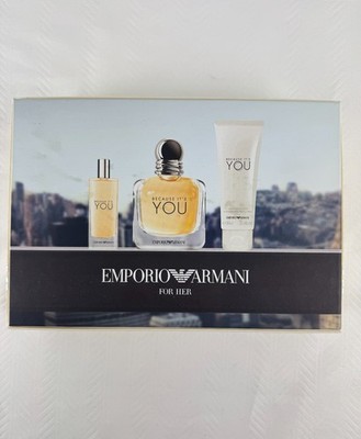 Emporio Armani Because It s You Perfume Gift Set   Eau de Parfum Bundle   Authen