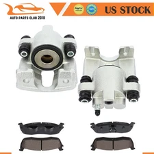 Brake Calipers w/ Bracket Ceramic Pads Accessories Kit For 99-03 Ford F-150 Rear