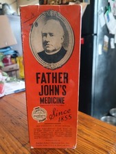 Antique FATHER JOHN'S MEDICINE Lowell Mass. Victorian Quack Medicine Bottle 