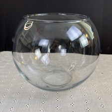 Terrarium/Fish Bowl 1 gal Heavy Glass EUC approx 8 tall x 8 wide Plants Fish