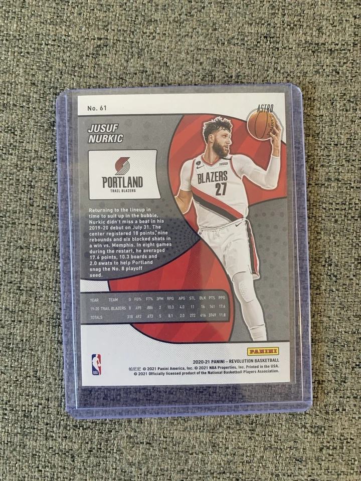 2020-21 Panini Revolution Astro #61 Jusuf Nurkic Portland Trailblazers - MINT - Image 4 of 4