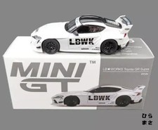 Diecast 1/64 LB WORKS GR Supra RHD White Highly Detailed Mini GT