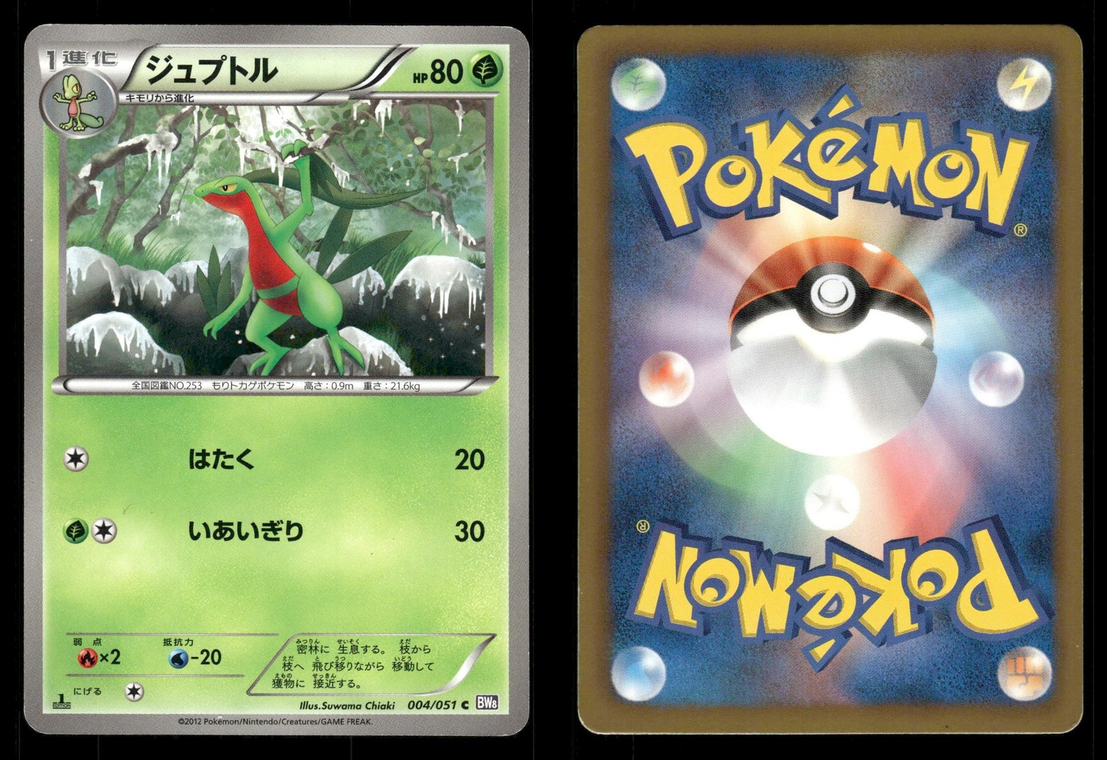 Grovyle 004/051 Spiral Force BW8 Japanese MP