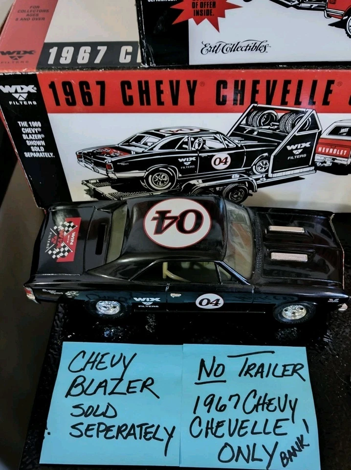 Chevy Blazer 1969 y Chevy Chevelle 1967 bancos de monedas ¡¡sin remolque solo autos!!! Foto 2 de 4