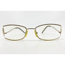 Fendi F903 714 Eyeglasses Gold Metal Rectangle Frame Italy 51-18-130 Vintage