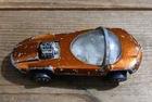 Vintage USA Mattel Hot Wheels Red Line 1967 Silhouette Orange  1 Wheel Missing