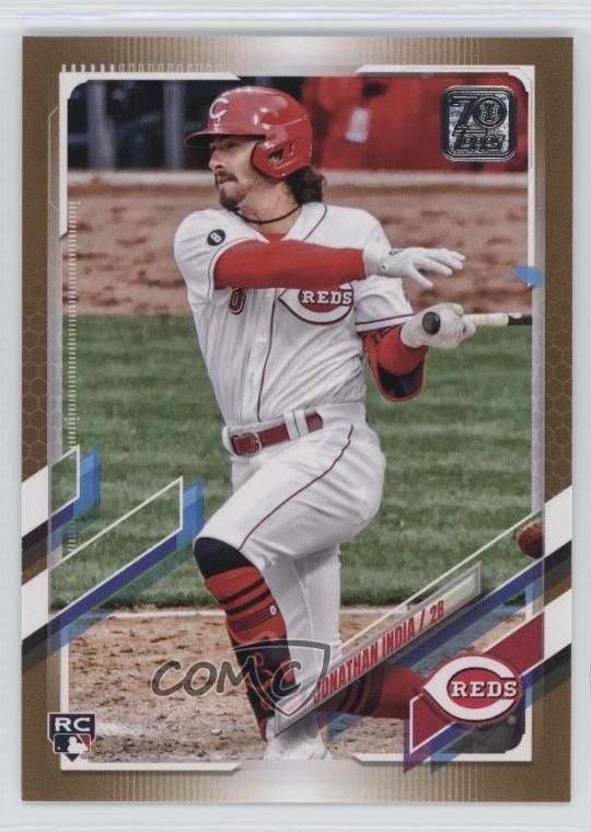 2021 Topps Update Gold 1296/2021 Jonathan India #US286 Rookie RC sl3