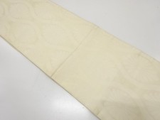 7606824: JAPANESE KIMONO / ANTIQUE MARU OBI FOR BRIDES / SILK / WOVEN FLORAL TAT