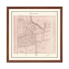 Old Map of Antwerp, OH 1905 - Vintage Antwerp Ohio Art