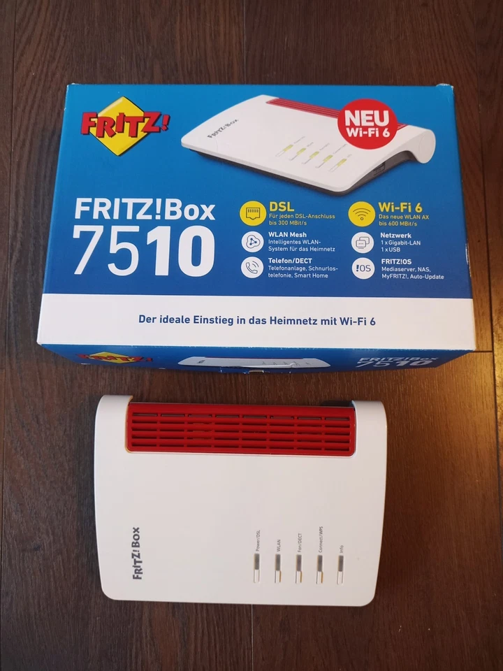 FRITZ!Box 7510 WLAN-Router – Wi-Fi 6 / DSL / NEU