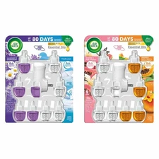 Airwick Essential Oils Air Freshener, 1 Unit with 9 Refills