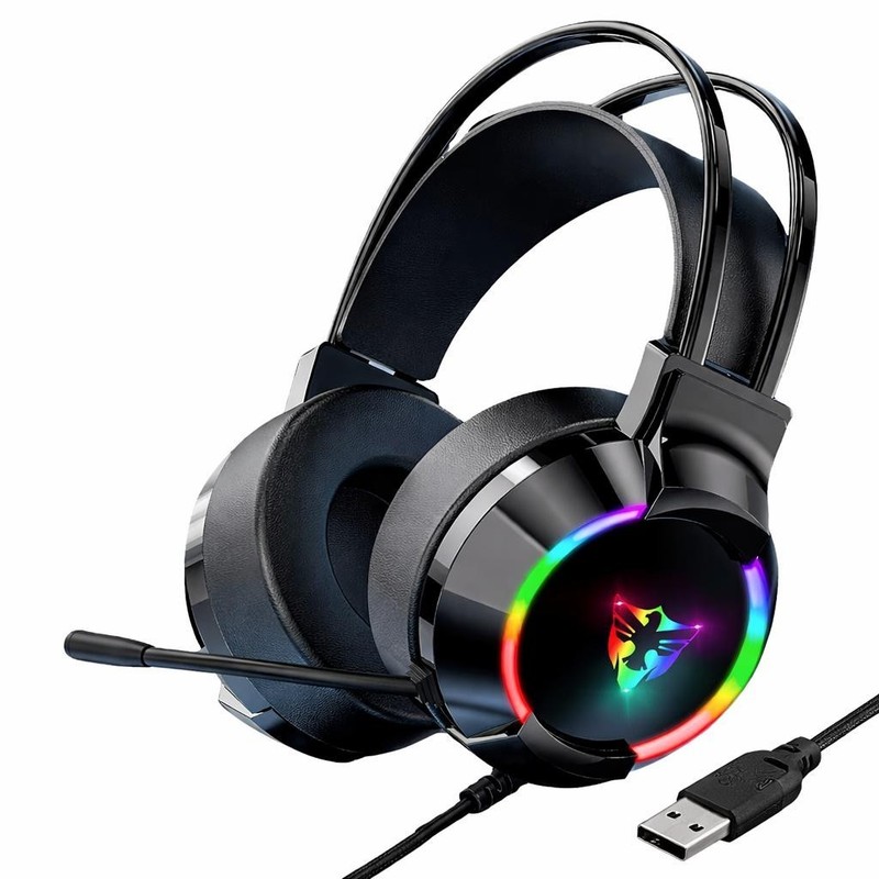 Wired RGB Gaming Headset With Mic 7.1 Surround Sound PC PS5 PS4
