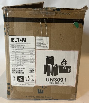 Eaton DG1-344D3EB-C20C 1.5KW/2.2KW 2HP/3HP 50/60 Hz 0-400 Hz