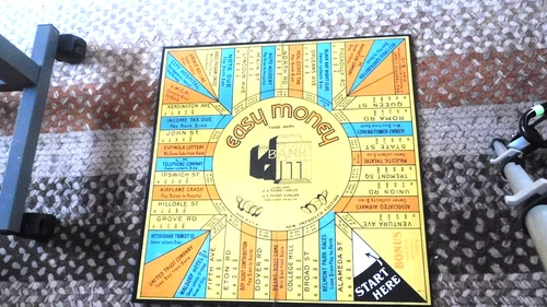 VINTAGE 1950 MILTON BRADLEY  EASY MONEY BOARD  GAME ONLY  TOY
