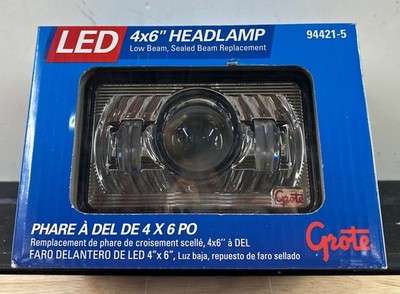Grote 94421-5 Low Beam 4'' x 6'' Rectangular LED Headlight 630 Lumen