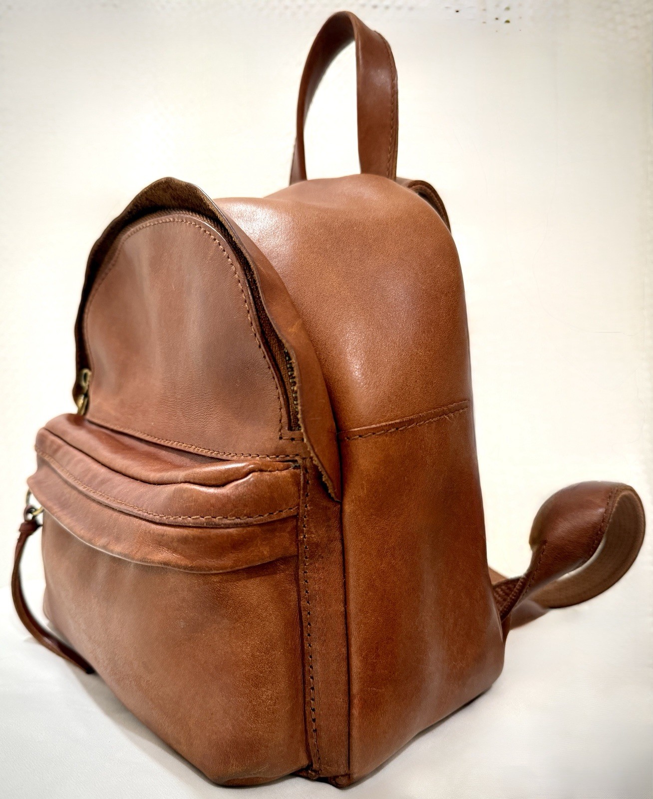 Madewell Mini Lorimer Leather Backpack – Saddle B… - image 4