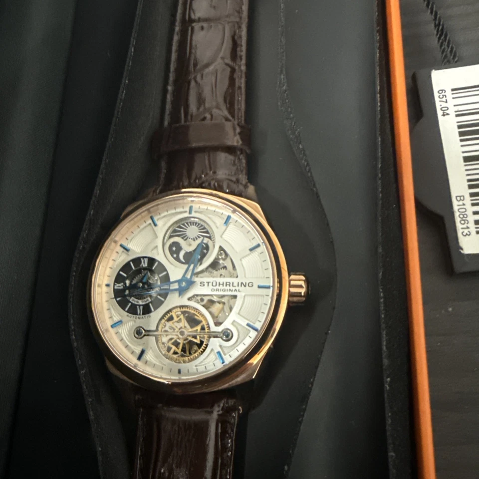 Stuhrling Original Men's B108613 Legacy Mechanical Hand Wind Watch WARRANTY - Image 2 of 4