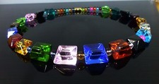 CHUNKY Necklace Fashion Jeweller Pendant Chain Crystal Choker Rainbow Statement 
