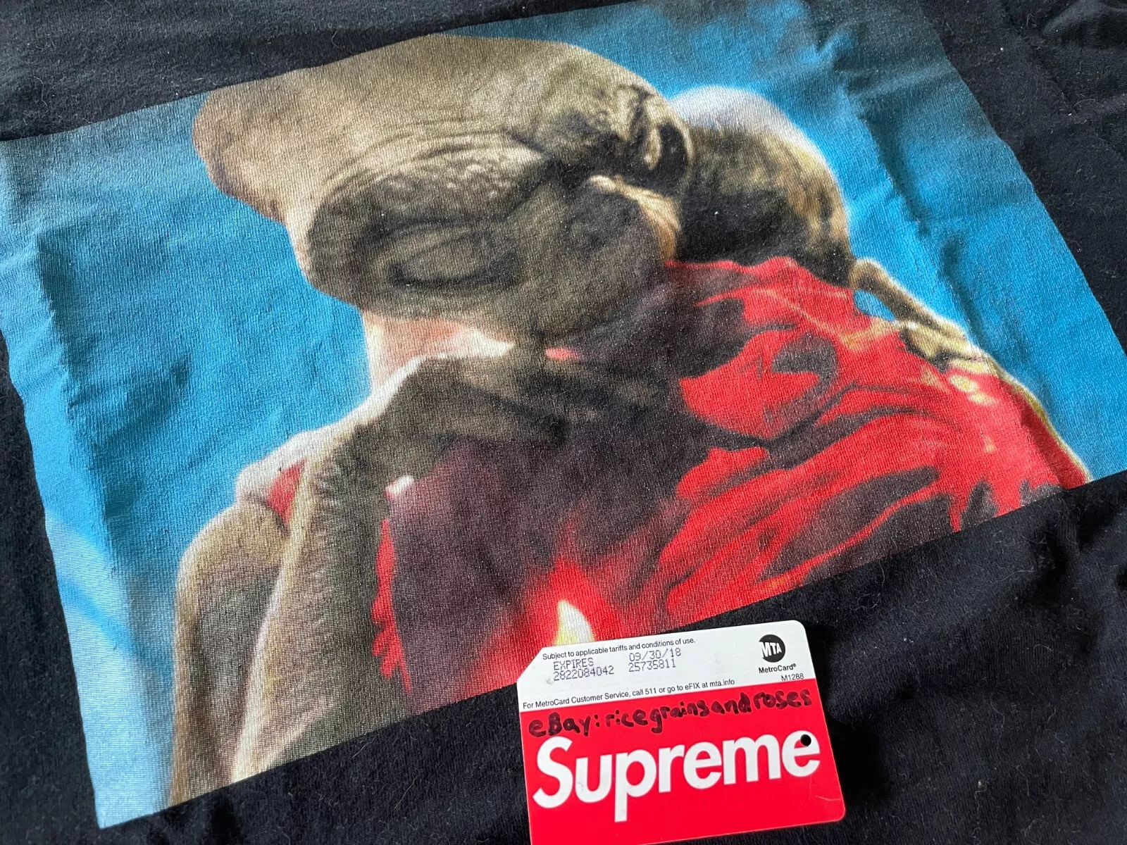 SUPREME ET E.T. THE EXTRA TERRESTRIAL TEE NOIR MEDIUM SS15 2015