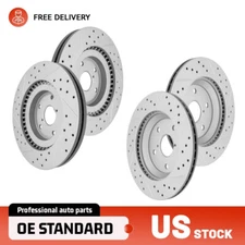 Front & Rear Drilled Brake Rotors Set for 2024 Subaru Crosstrek 2019-24 Forester