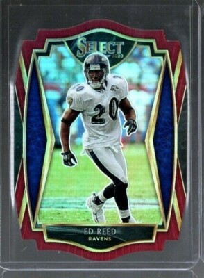 2020 Panini Select Ed Reed Premier Level Die Cut Maroon #137 Baltimore Ravens
