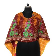Kantha Cotton Reversible Scarf Wrap Bandanna Shawls Handmade Dupatta Stole