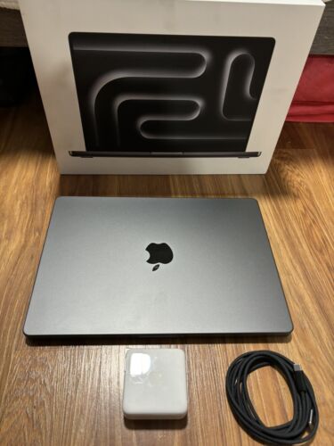 Apple MacBook Pro 14" M3 Pro Chip 18GB RAM 512GB SSD Space Black MRX33LL/A 2023 - Picture 1 of 13