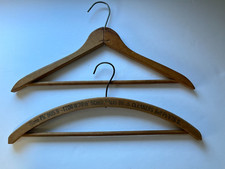 Lot of 2 VINTAGE WOODEN HANGERS