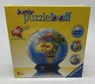 Ravensburger Jr. Puzzleball 96 Piece 5 inch World Globe Geography Gift