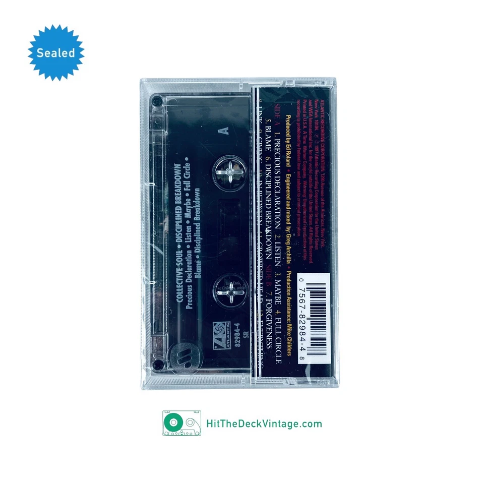 Collective Soul – Disciplined Breakdown Cassette Tape 1997 w/ Hype US 1st SEALED - Image 2 of 4