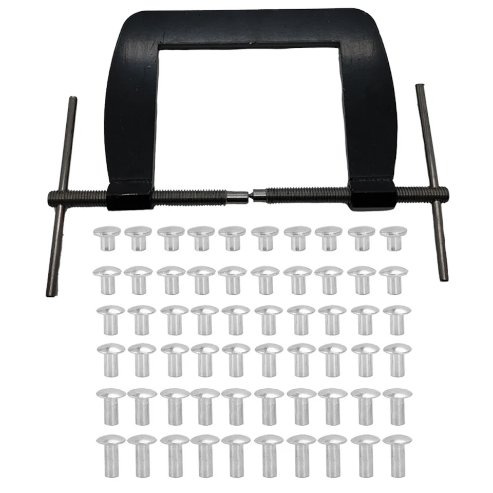 1/8 pol. diâmetro semi tubular rebite fixo matrizes ferramenta para fixação de janela de ventilação Pinball Tonka - Imagem 3 de 4