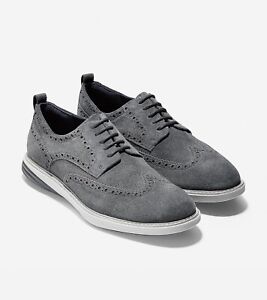 Cole Haan Men's Grand Evolution Gray Suede Wingtip Oxford Shoes 11.5M NIB | eBay