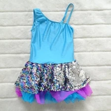 Curtain Call Costume Childs Jazz Sequin One Piece Large E2278
