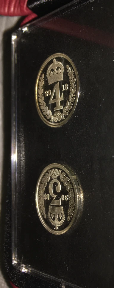 *RARE U.K. 2018 MAUNDY 4 Coins STERLING SILVER PROOF SET w/Orig. ROYAL MINT Box! - Image 4 of 4