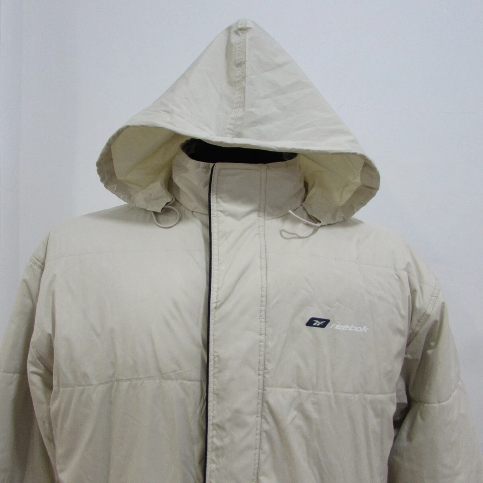 Reebok Men's VTG 90s Quilted Showerproof Hooded Chest 44/46 UK L REF (13941) - Image 2 of 4